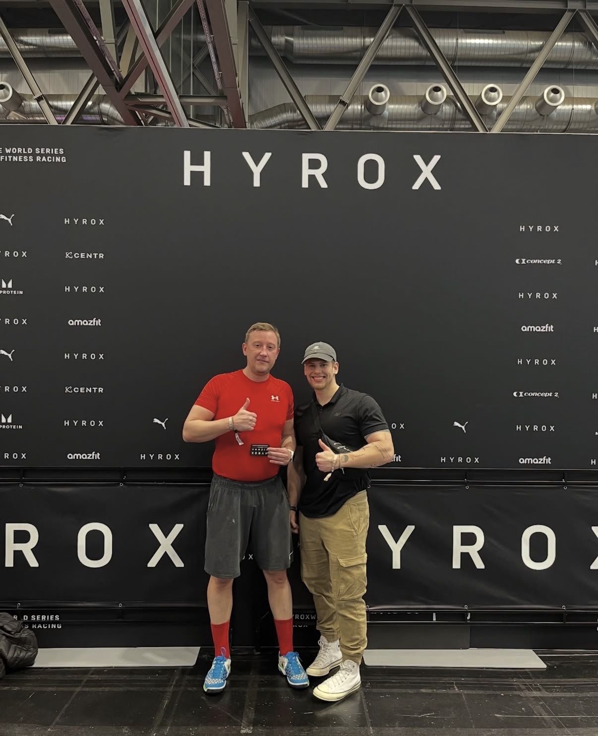 Jakub Boško s klientom — HYROX fitness racing